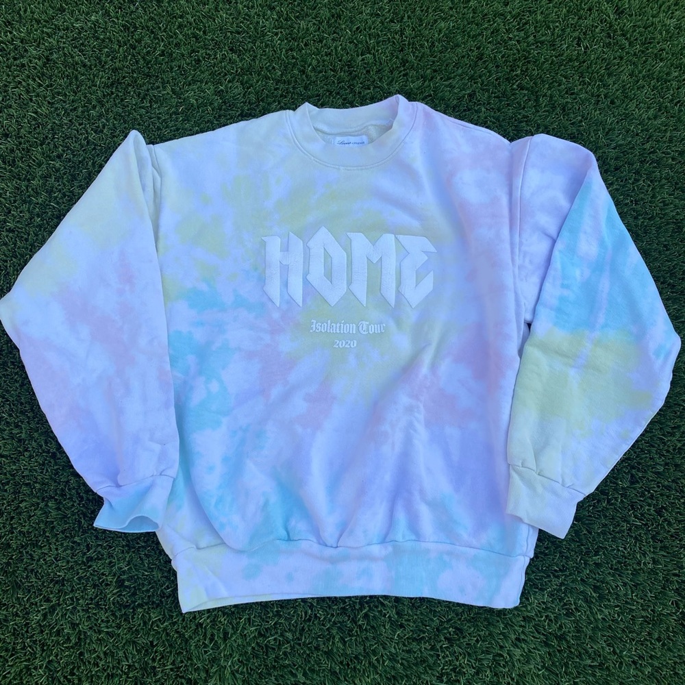 Lovers + Friends Limited Edition Isolation Tour tie die sweatshirt